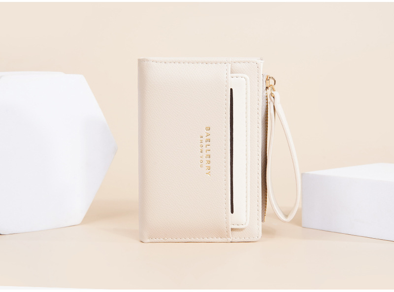 New Women's Short Wallet With Contrasting Colors Double Fold Zipper Zero Wallet Fashionable And Fresh Card Bag_voghion.com