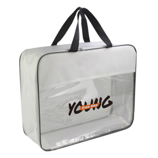 Custom transparent pvc handle quilts, pillows, bedding bag