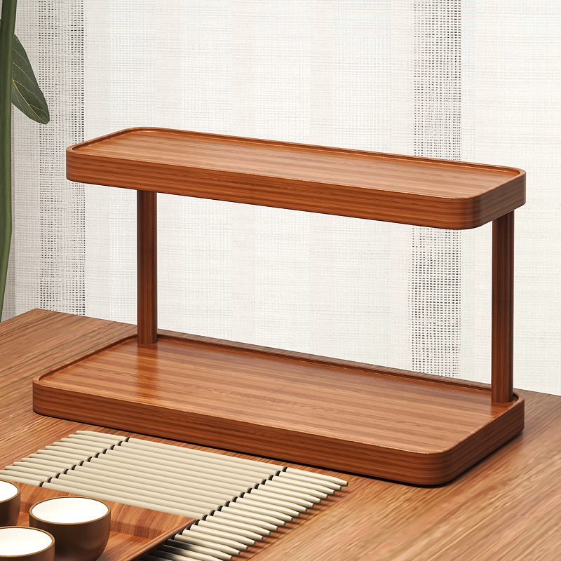 Casual Desktop Cup Holder Storage Rack Multi-Layer Coffee Cup Holder Tea Cup Water Cup Storage Rack Chinese Tea Set Ornaments Rack