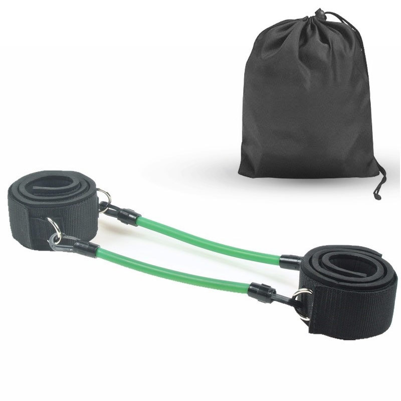 Multifuncional pierna entrenador pie tirar cuerda látex tubo desnudo corriendo elástico saltar cuerda resistencia banda