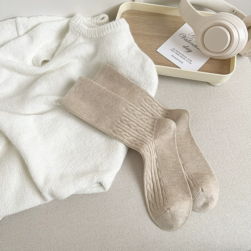 Demi-season classic colored cashmere, Korean style, mid-length
