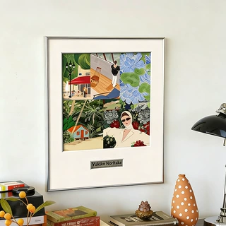 绿意絮语 包豪斯客厅墙壁挂画高级感装饰画抽象人物艺术桌面摆画