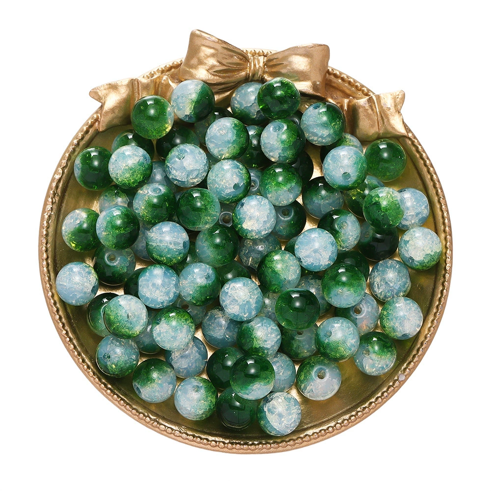 Beaded bracelet handmade round glass beads 10 mm, 1.8 mm hole, DIY 20 or 50 pcs