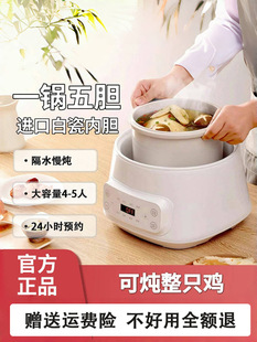German Stew Pot, Water-Proof Stew Pot, Household Electric Stew Pot, Fully Automatic Special Soup Pot, Electric Steamer, Porridge Pot, Ceramic Stew Pot