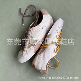 做旧磨皮脏脏鞋内增高小脏鞋运动休闲乞丐五角星星擦色女鞋子系带