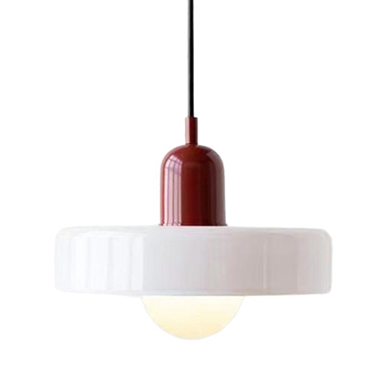 Lámpara de vidrio de colores nórdica creativa simple mesa de comedor moderna dormitorio bar hotel cabezal de cama candelabro colorido comedor