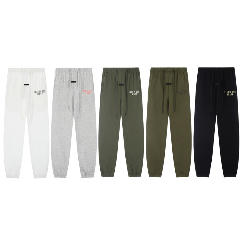 Fear of God Fog Essentials American High Street Fashion Brand Fleece-Lined Casual Leggings Pants and Sweatpants for Men