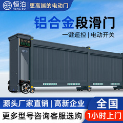 Hengbo アルミ合金電動伸縮ゲートスライド直線セクションスライドドア工場学校自動無軌道伸縮ゲート