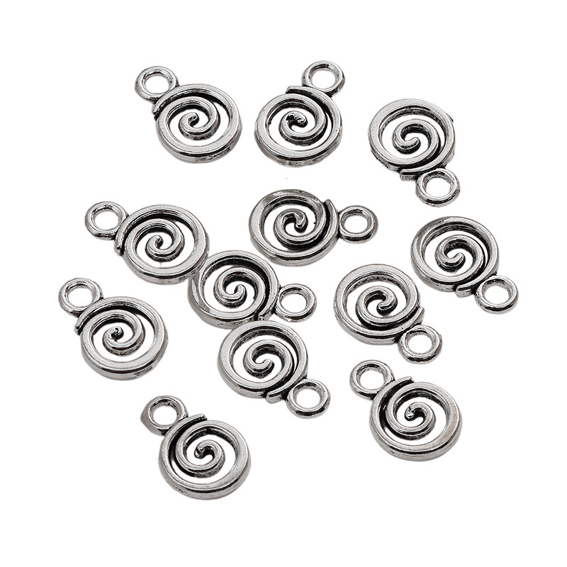Wholesale Retro Mini Zinc Alloy Swirl Pendant DIY Handicraft Decoration Accessories A800691