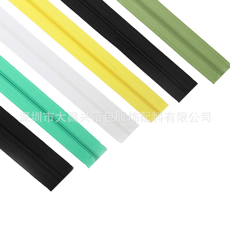 3号5尼龙人纹码装拉链扣被套沙发床垫辅料彩色现货厂家直供