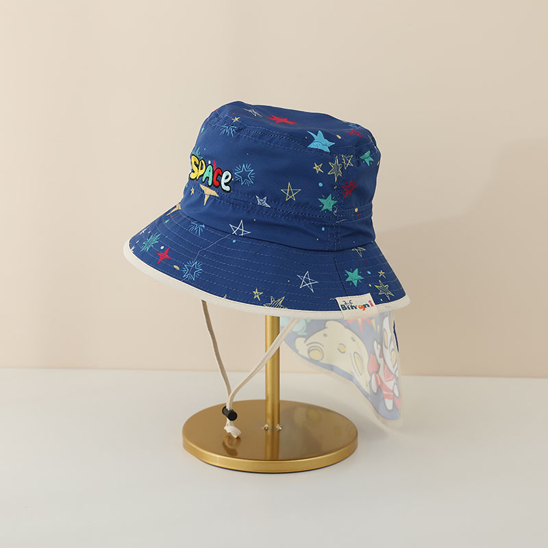 Sombrero Pescador Infantil con Protector de Cuello Poliéster Protección solar para Playa image 10