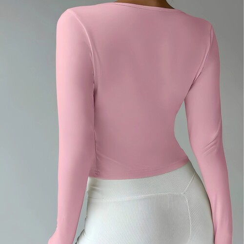 lulu's new long-sleeved cardigan yoga wear sports outdoor cover-up sun protection top strapped light jacket