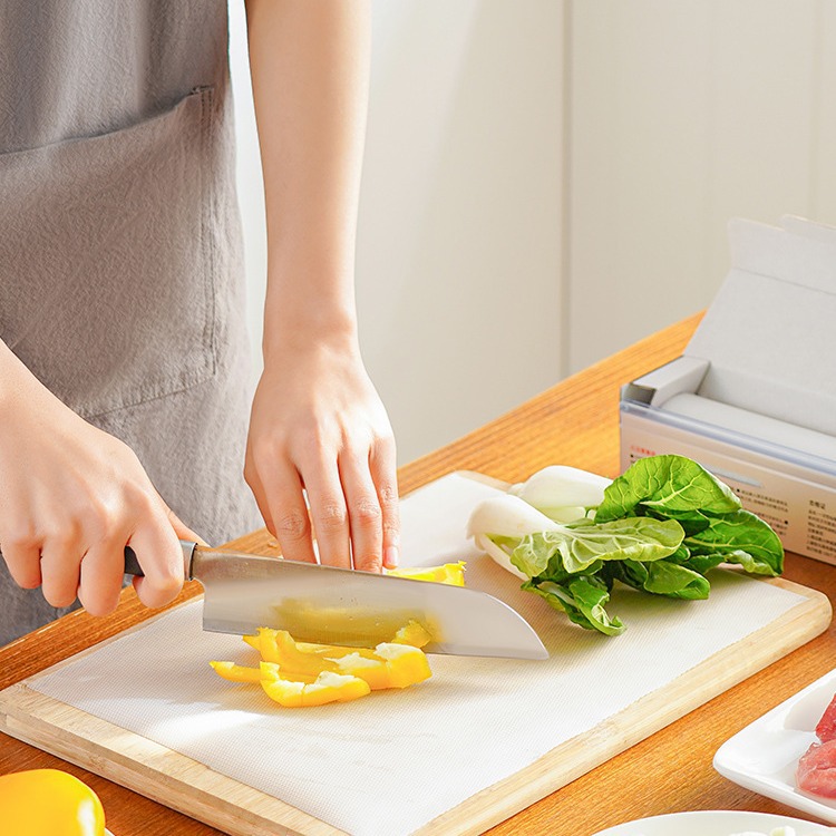 일회용 도마 도마 종이 주방 패드 이유식 과일 도마 PE 패드 스티커 보드 야외 직업 보드