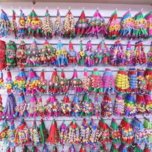 云南民族风布手链手镯彩色布艺花朵厂家批发款式多多拼色