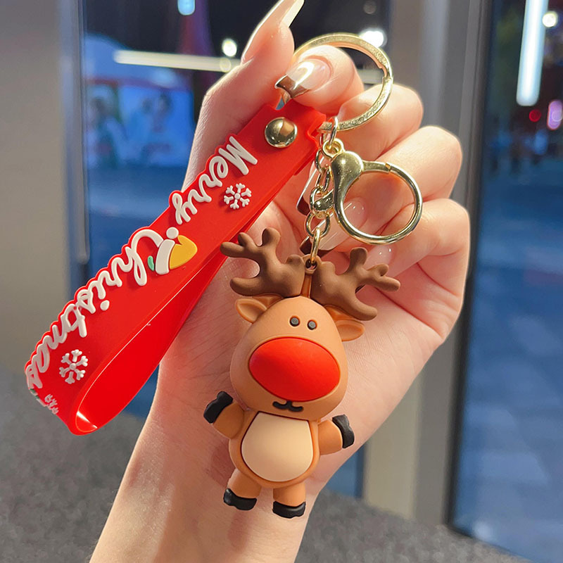 古典的なサンタクロースのキーホルダークロスボーダーストラップバッグアクセサリー自動車チェーン小商品カップル小プレゼント卸売り|undefined