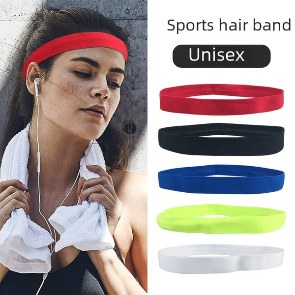 Yoga Hair Band Anti-sweat Band Silicone Anti-slip Men's and Women's Outdoor Sweat Absorbing Sweat Guide Band Hair Band Fitness Running Basketball