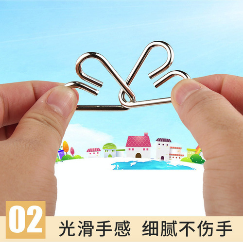 Nine-link educational toy, high IQ, brain-burning Luban lock, Kong Ming lock, full set of 32 children's eight-piece intelligence solution set
