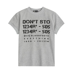 アメリカのレトロな半袖tシャツの男性2025の新型のアルファベットのプリントの丸首はゆったりしています。
