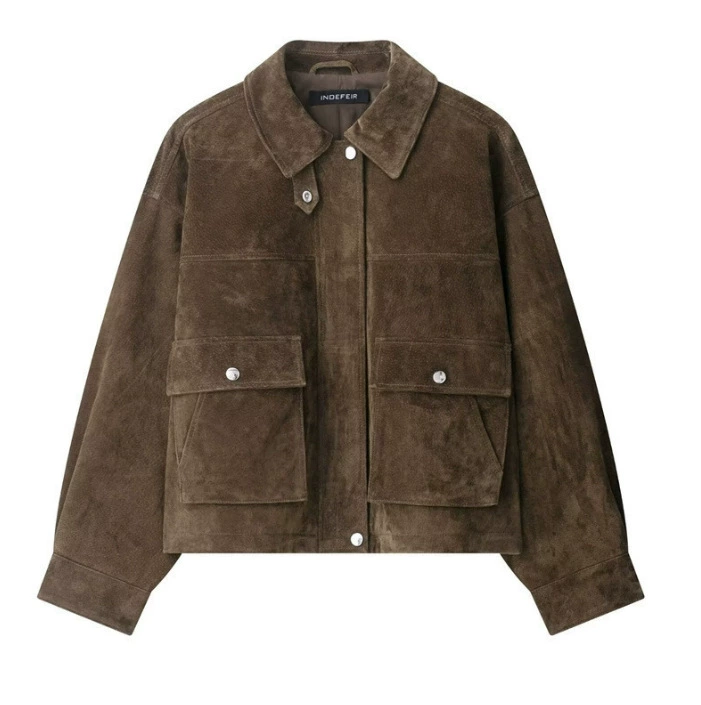 跨境欧美女装速卖通爆款时尚百搭口袋饰飞行员夹克外套