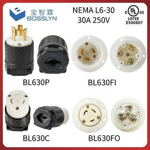 NEMA L6?30P/R����ʽ��ĸ�^ 30A250V���I���ɴ����Դ���^UL