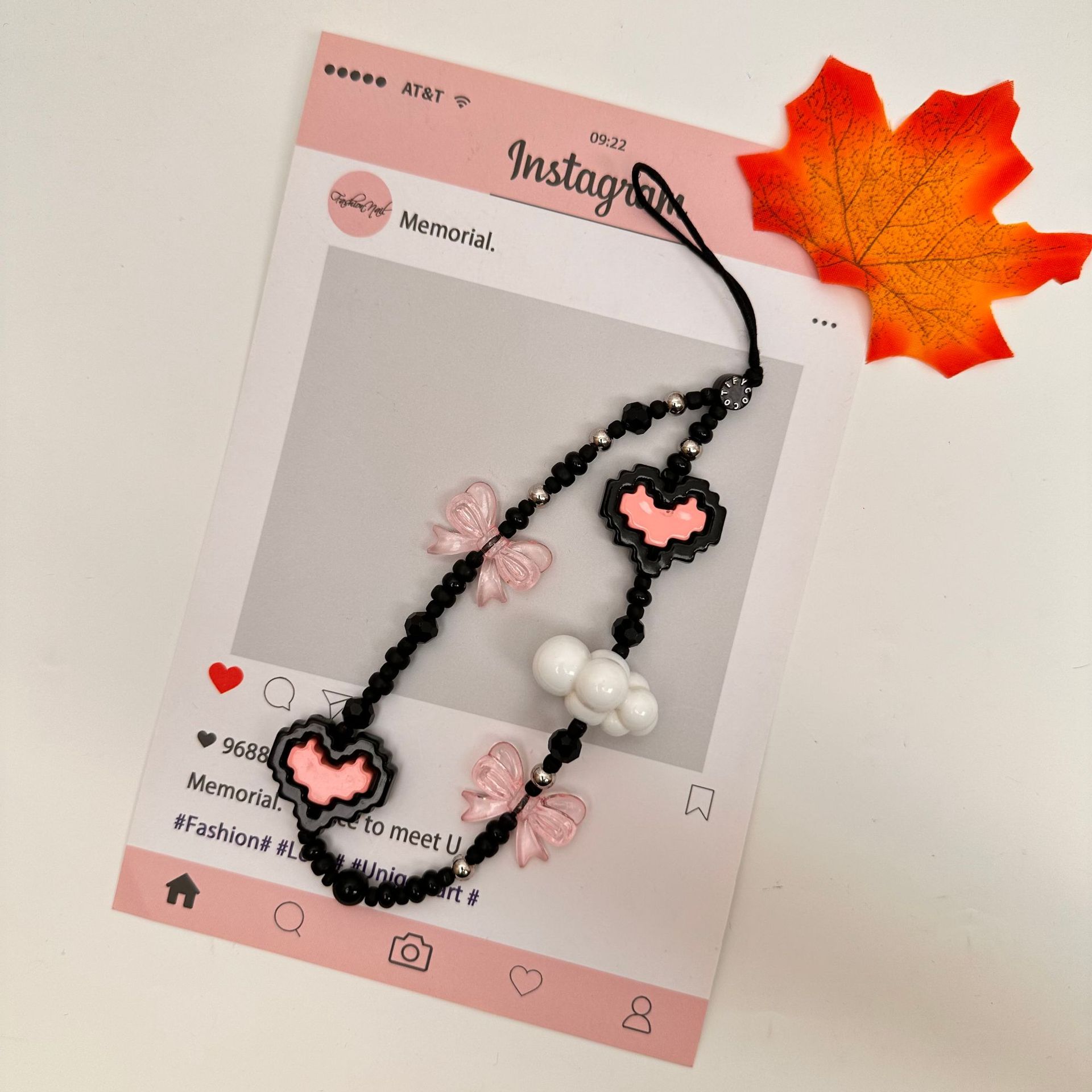 Moda simple amor mariposa serie de cadena de teléfono móvil cadena de teléfono móvil bolso bolso llaver colgante corto diseño de nicho