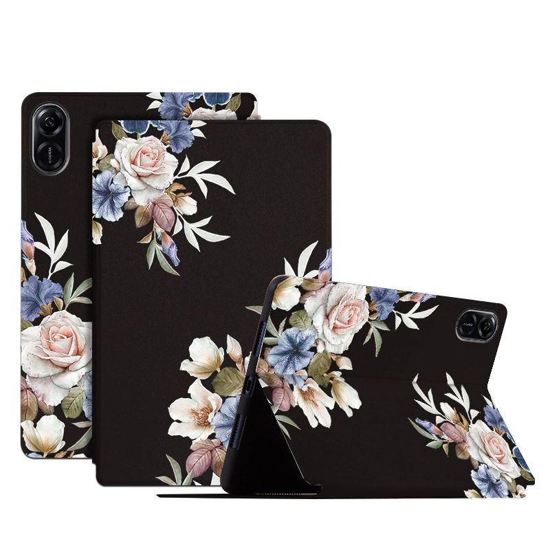 Подходит для Honor 11.5-дюймов PAD планшета, съемный кожаный чехол, милый мультяшный рисунок, акварель X9 X8 Pro защитный корпус