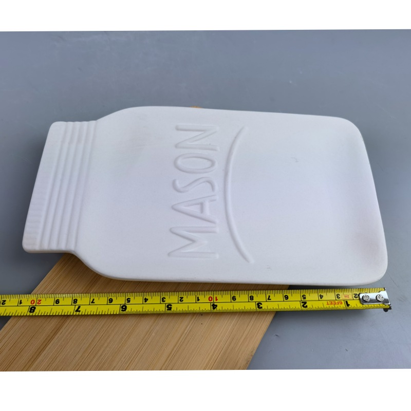 Arte de cerámica Plato en blanco asado de cerámica Pintura de porcelana azul y blanca Arte Cerámica en blanco Plato de porcelana semiacabado Pintura DIY Exportación