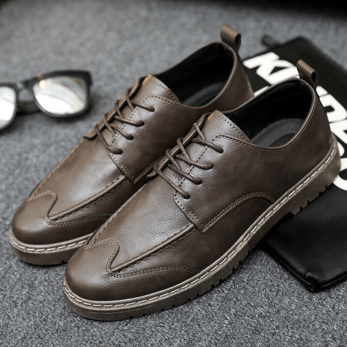  Martin Shoes Men's Spring Men's Shoes Casual Boots Low-cut Workwear Retro Trendy Men's Large Toe Shoes British Shoes
