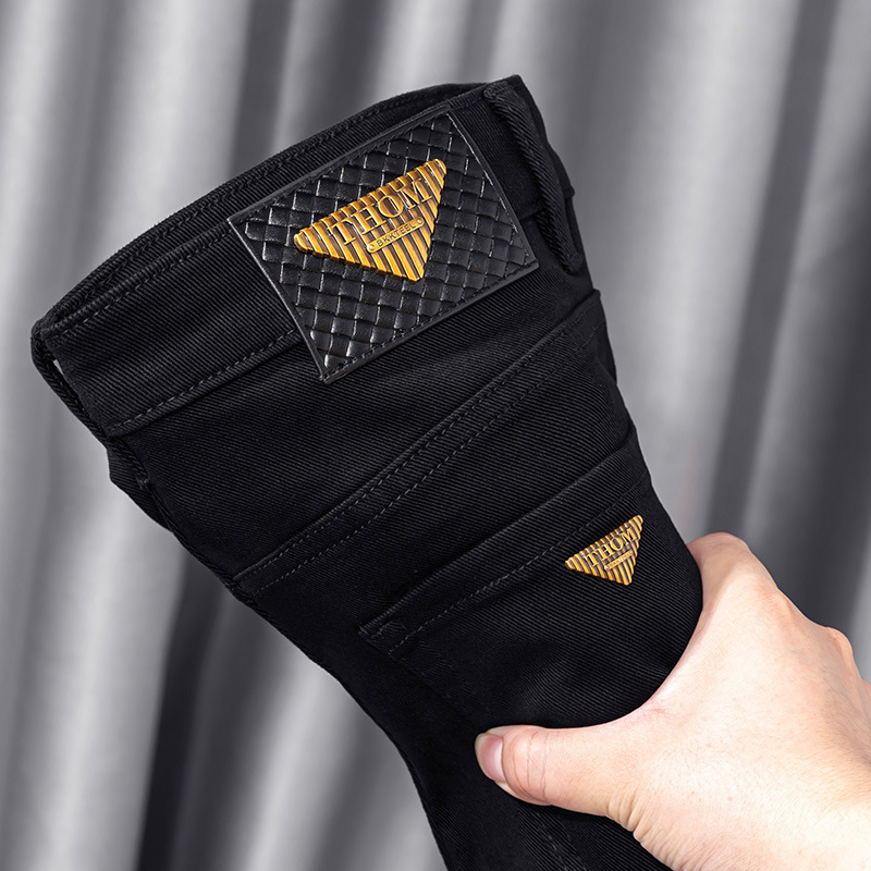 Jeans Herren High-End Herbst und Winter neue kleine gerade Röhre lässig Stretch leicht Luxus Trend vielseitig Business lang_voghion.com