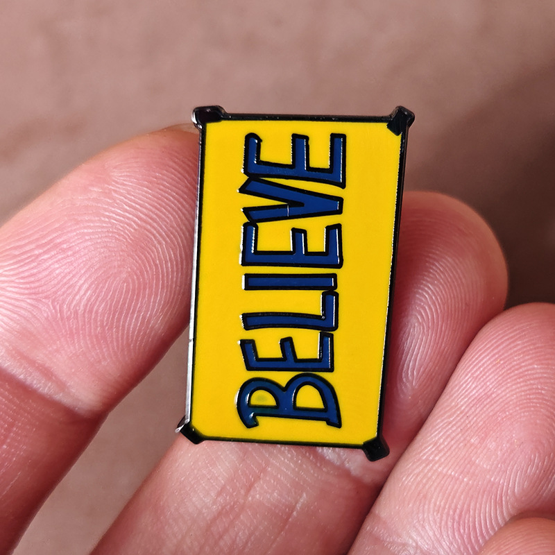 Believe Brooch Badge Football Coach Film and Television Accessories Enamel Pin Sports Fashion Jewelry Decorations