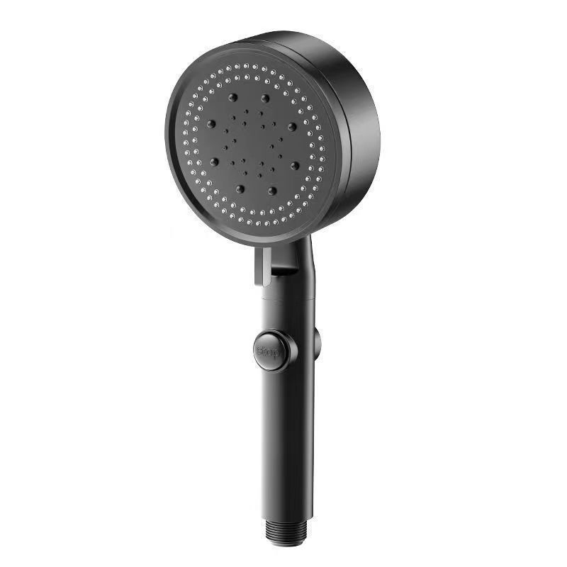 Cross-border supermarket spray shower head, matte black showerhead, multi-functional five-speed pressure-increasing handheld shower head set undefined
