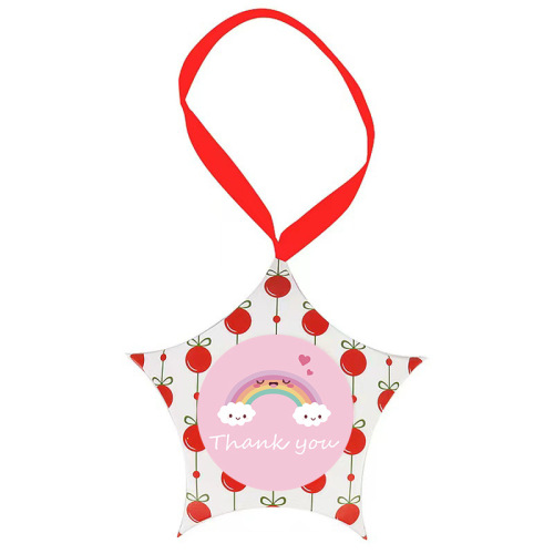 Cartoon hand-painted weather thank you stickers for children cute handmade decorative stickers birthday gift sealing stickers