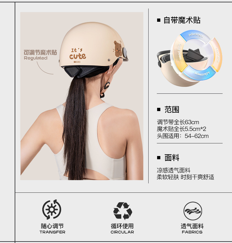 3C Certified Electric Vehicle Helmet for Men and Women, Summer Safety Helmet, Battery Motorcycle Sunshade, Sun Protection, Lightweight Half Helmet
