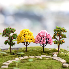 迷你仿真綠植小樹沙盤微景觀小擺件櫻花仿真樹假樹盆景造景裝飾品