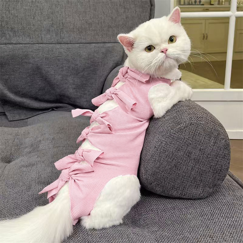 猫咪手术服宠物绝育服母猫断奶服防舔毛衣服宠物术后一次性用品|undefined