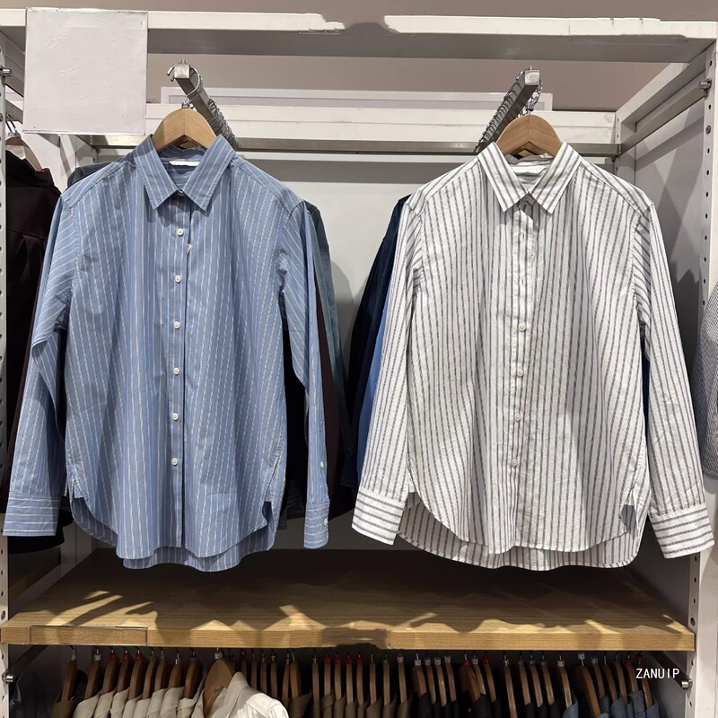 26 New Spring Style Casual Striped Single-Breasted Long-Sleeved Shirt Shirt Commuter Jacket Top for Women 482828 26 New Spring Style Casual Striped Single-Breasted Long-Sleeved Shirt Shirt Commuter Jacket Top for Women 482828