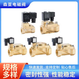 森亚厂家供应PU225系列电磁阀 水用先导式大流量大口径电磁阀