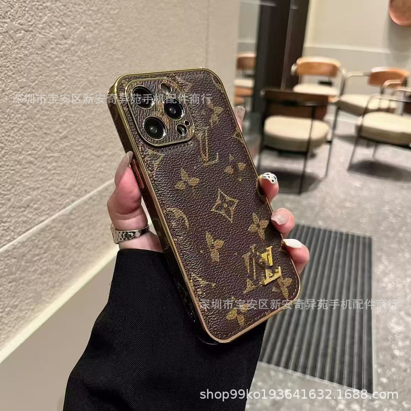 高级感潮牌外贸贴皮全包侧贴电镀适用iPhone17Promax苹果16手机壳|undefined