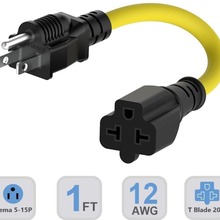 5-15P至5-20R15安培交流插頭至20T型刀片適配器電纜房車