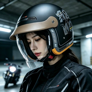 3C electric motorcycle helmet, push-in type, unisex, suitable for all seasons, warm and safe riding helmet