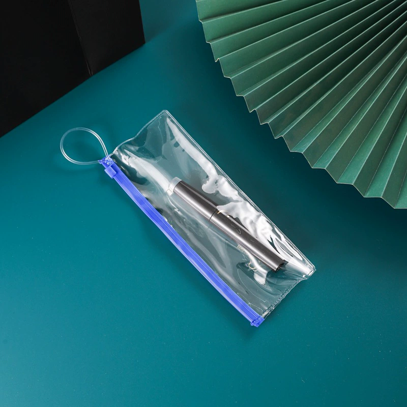 Водонепроницаемая сумка на молнии из ПВХ простое кольцо сумка для хранения канцелярских принадлежностей оптом студенческий экзамен портативный двусторонний прозрачный пенал