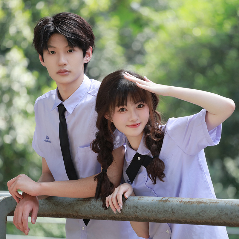 Thai School Uniforms, Graduation Class Uniforms, Men's and Women's School Uniforms, Jk Shirts, Short-Sleeved Thai-Style Small Water Preppy Style Suits Wholesale
