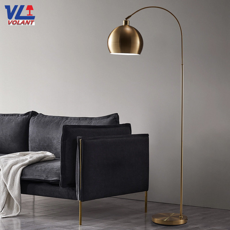 Metal de alto valor elegante y sencillo textura francesa romántica cama de piso de hierro forjado lámpara de pesca retro hogar