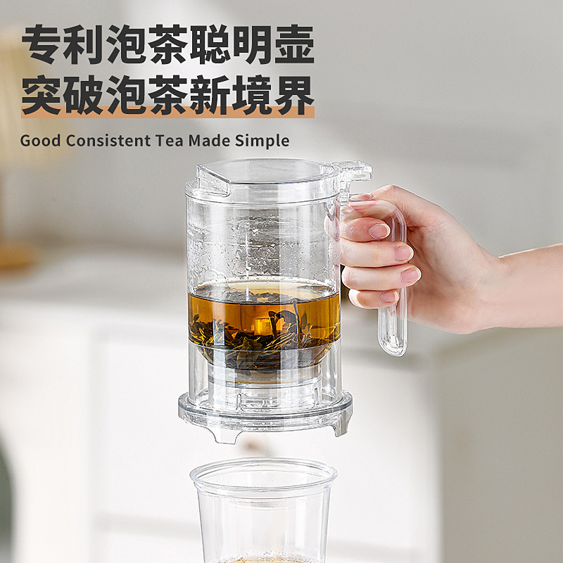 Cross-Border New Product Tea Strainer Cup Teapot Smart Pot Can Directly Filter High-Temperature Resistant Tea Brewing Tool with Filter