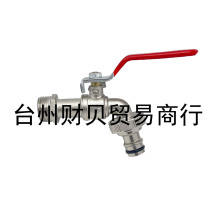 跨境1/2锌合金4分两用水龙头亚马逊水龙头一进二出洗衣机龙头工厂
