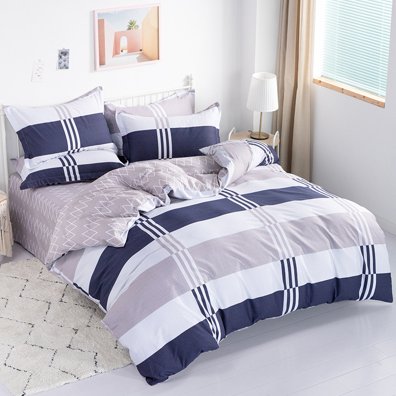 Pure Cotton Four Piece Bed Sheet Set Soft And Breathable Fabric_voghion.com