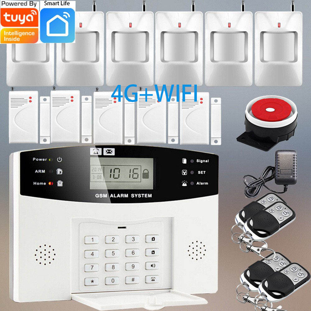 涂鸦智能Tuya 多语言 LCD WIFI+4G alarm WIFI 4G报警器APP报警器