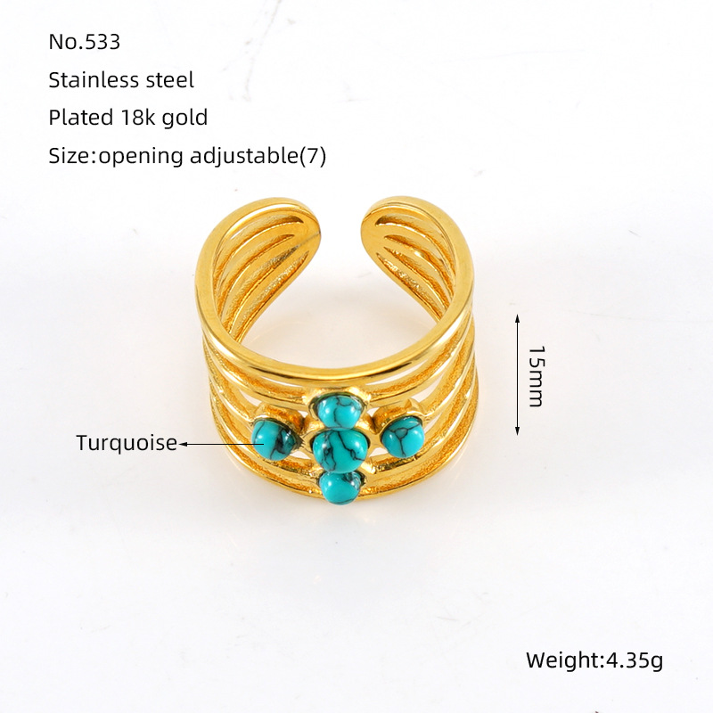 Transfronterizo europeo y americano estilo retro anillo de acero inoxidable con incrustaciones de Pavo Real anillo unisex joyería al por mayor