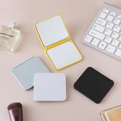 Portable, compact makeup mirror with HD double-sided design and foldable feature—perfect as a student's go-to touch-up tool or a thoughtful little gift!
