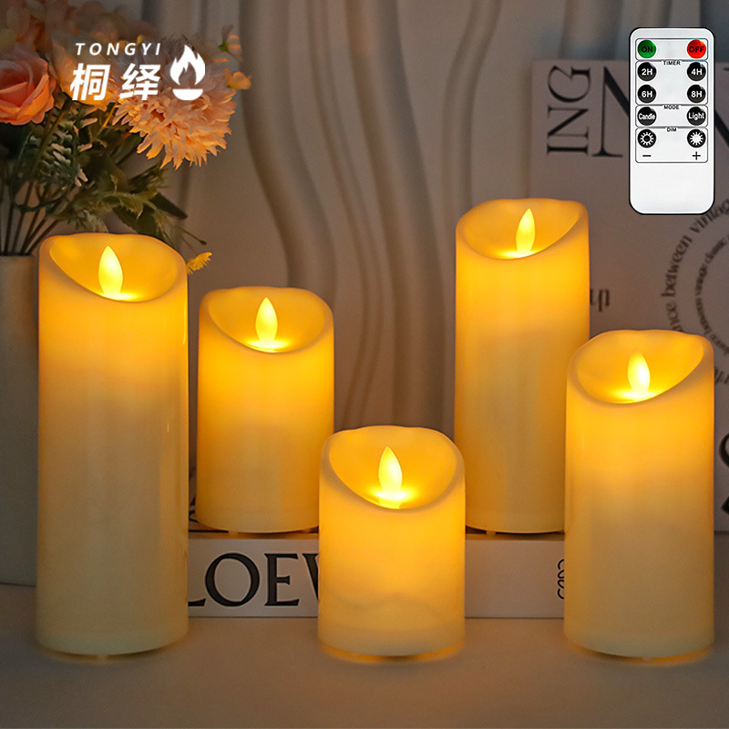 USB rechargeable candle simulation candle lamp wedding KTV club decoration lamp led electronic candle lamp cross border candle